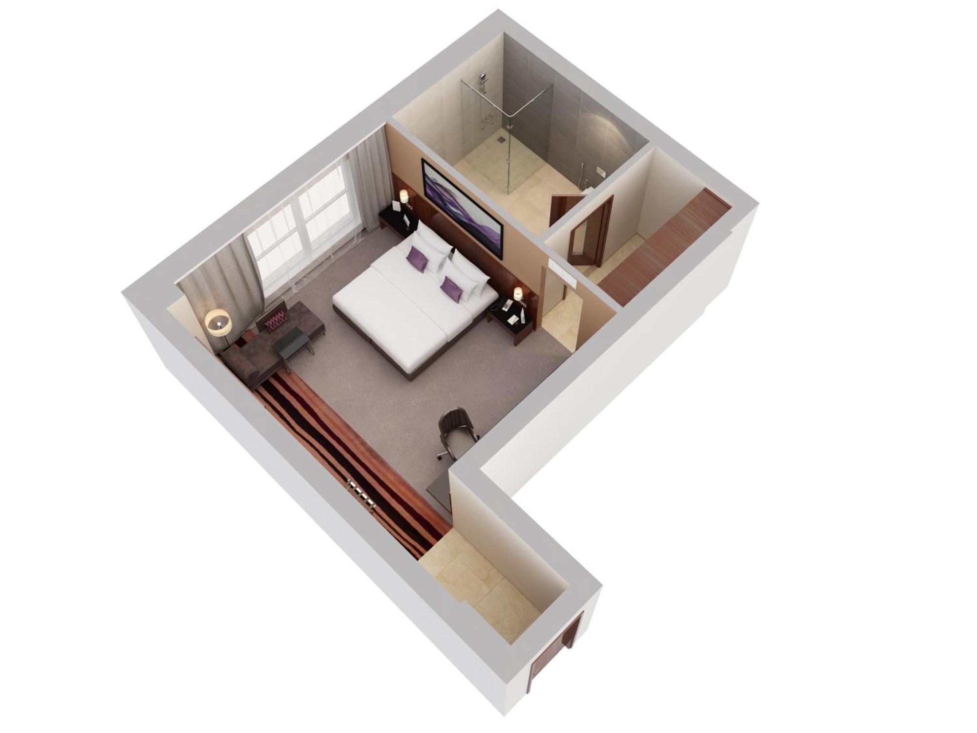 Deluxe Tweepersoonskamer met 1 of 2 Bedden en Gratis Vervoer naar het Strand