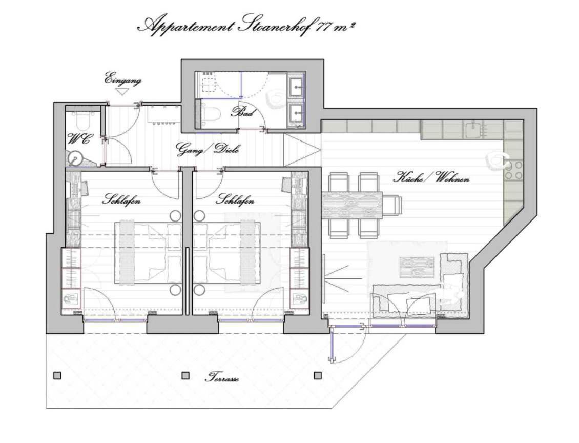 Appartement met 2 slaapkamers