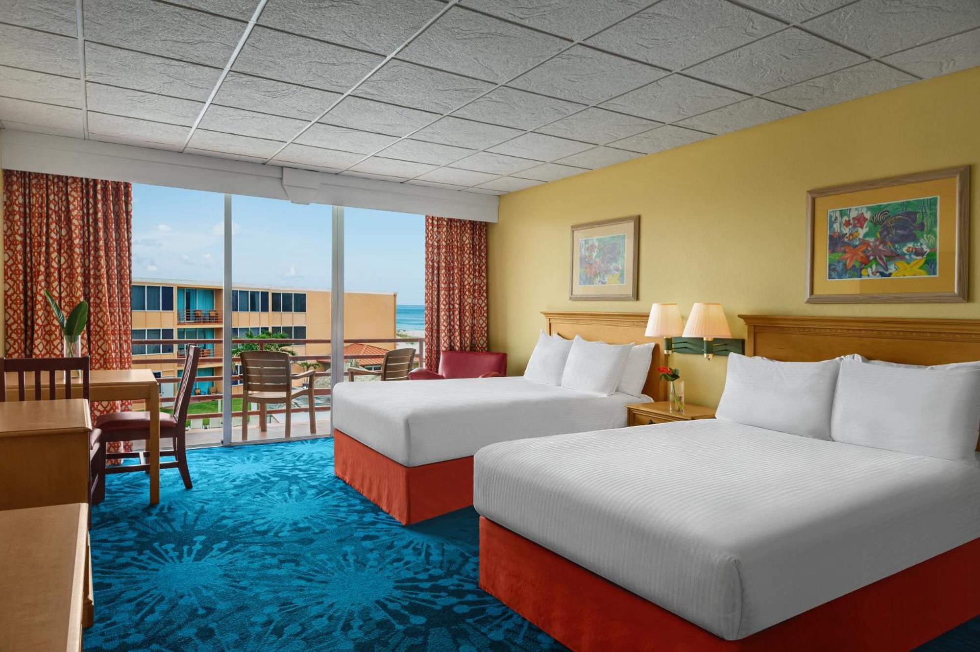 Double Room with Two Double Beds, Balcony, Boulevard View