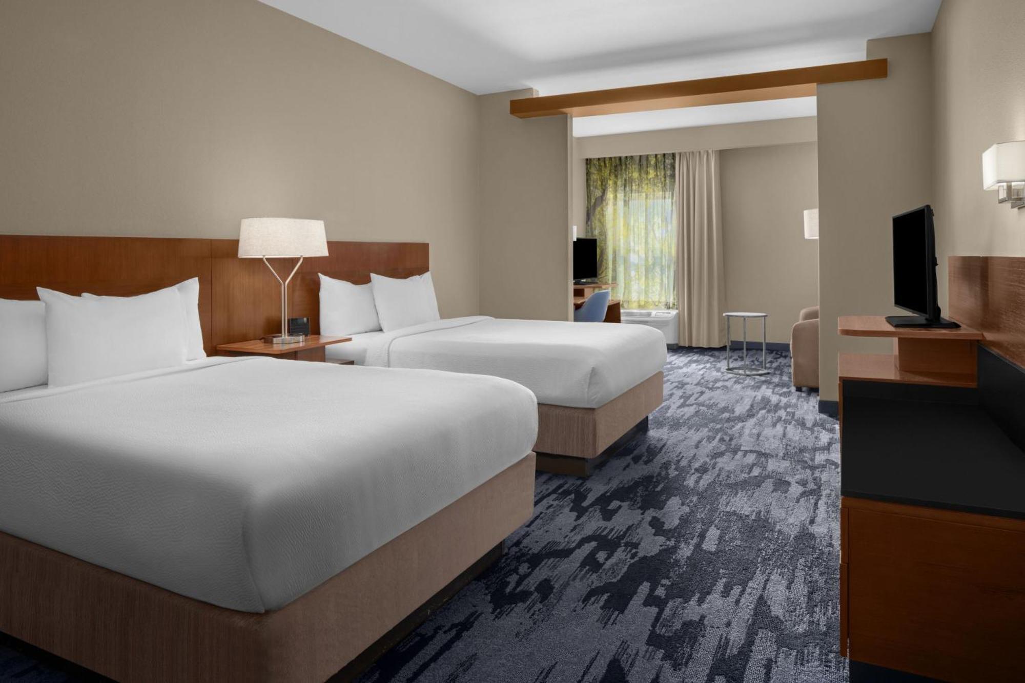 Queen Suite with Two Queen Beds and Sofa Bed - Mobility and Hearing Accessible