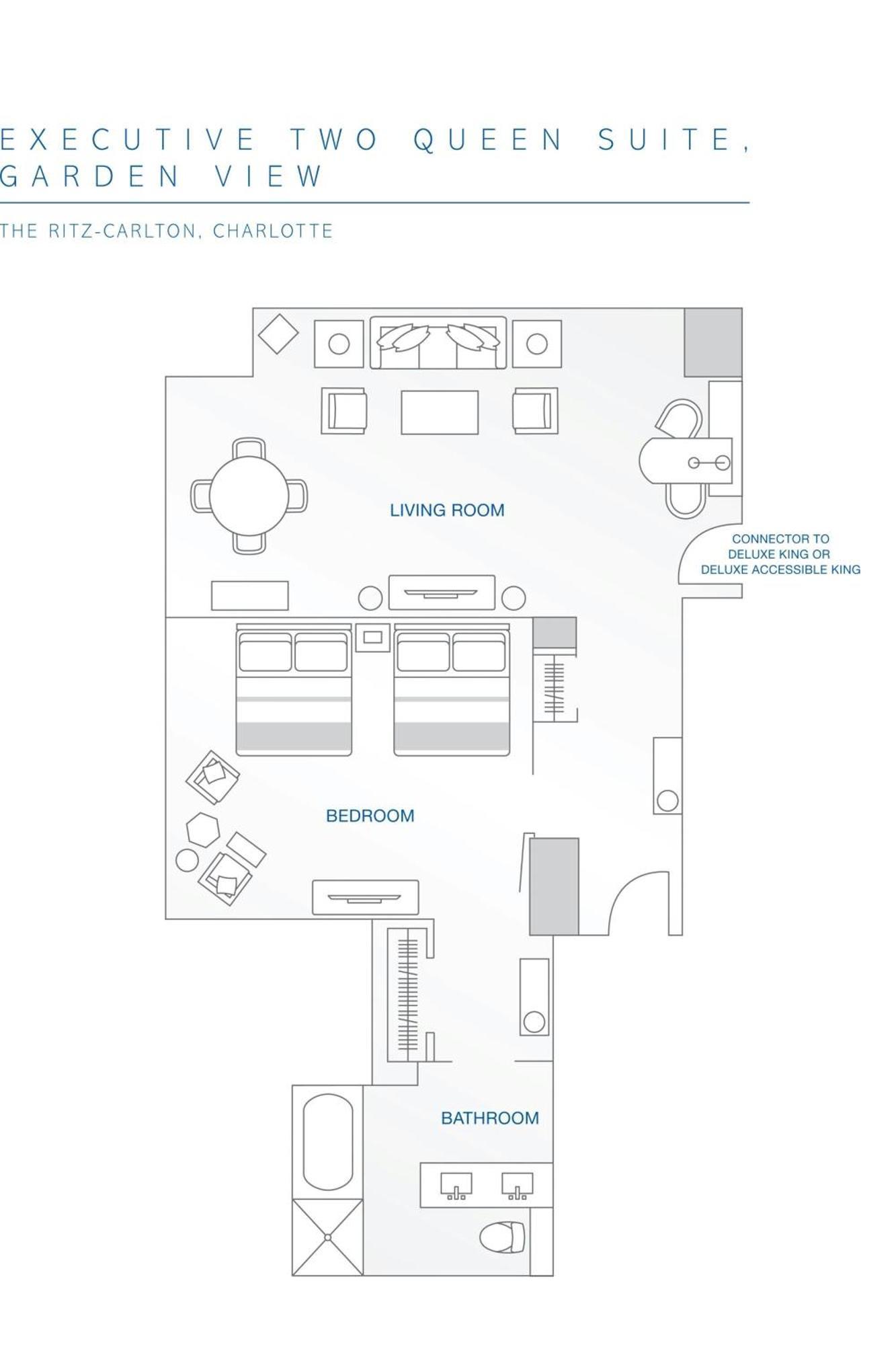 1 Bedroom Executive Suite, 2 Queen, Sofa bed, Garden view