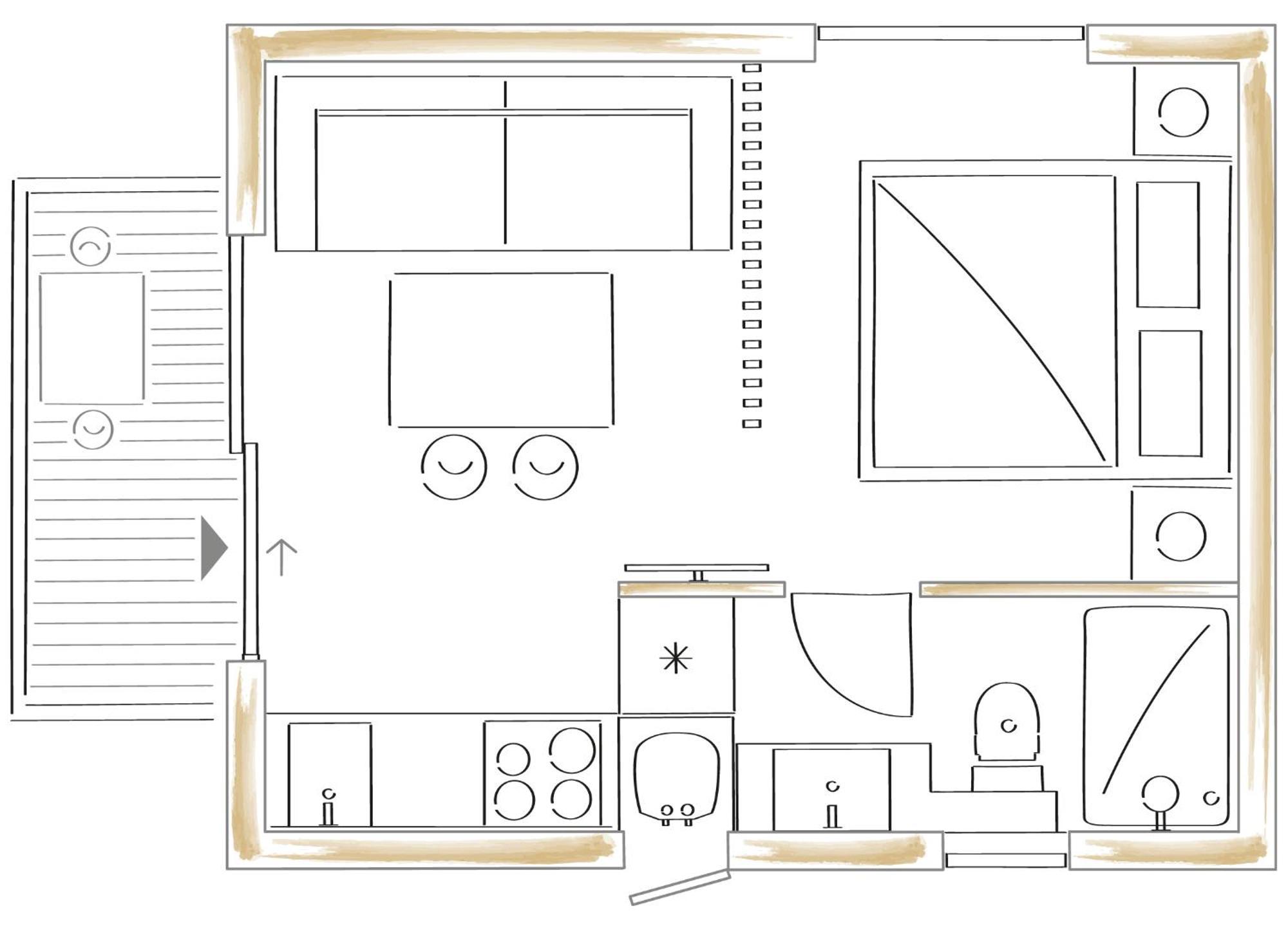 Chalet mit 1 Schlafzimmer