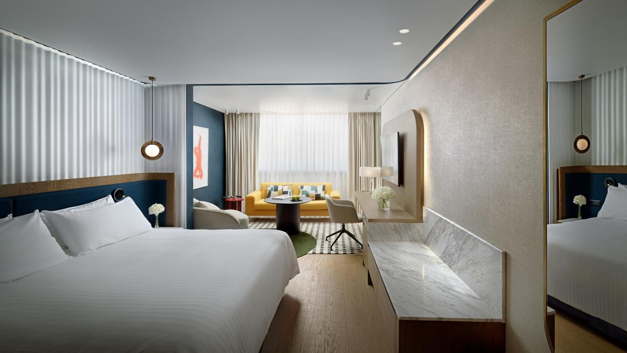 Classic Kamer met Kingsize Bed en Uitzicht op de Akropolis - Toegang tot de Club