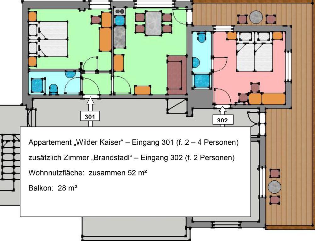 Appartement met 1 Slaapkamer in Bijgebouw