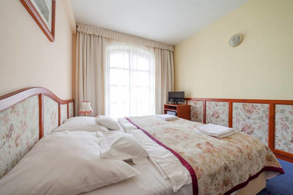 Doppel-/Zweibettzimmer mit Balkon und Bergblick