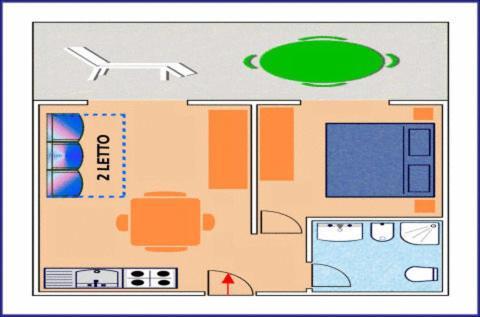 Appartement met 1 Slaapkamer (2 Volwassenen)
