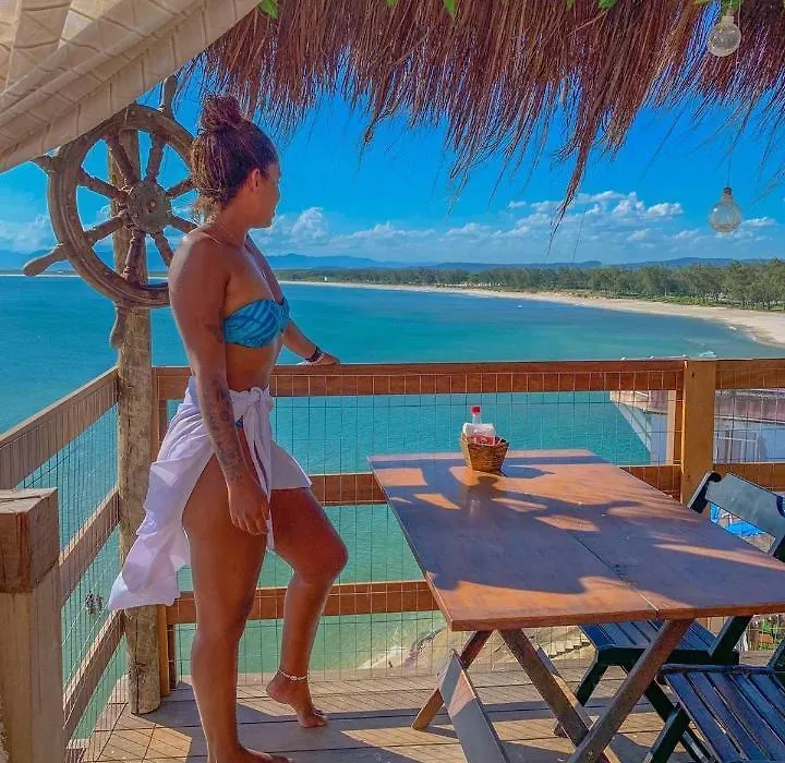 Pousada Marambaia Café - Praiana, econômica, Com café da manhã, piscina e hidromassagem ao ar livre - Frente para o mar-1