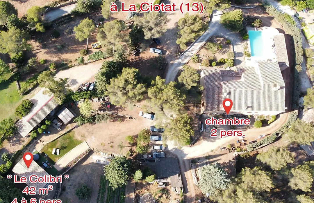 Chambre privée, piscine, pool house, cuisine d'été-1