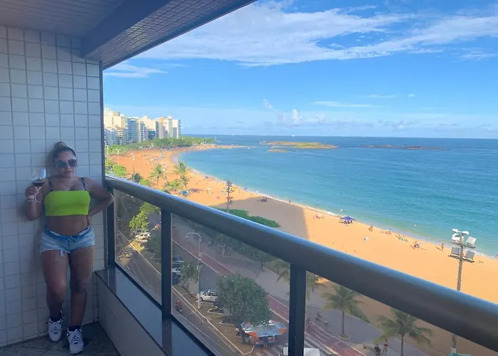 Apart-Hotel Com Varanda De Frente Para O Mar Da Praia Da Costa Vila Velha 
