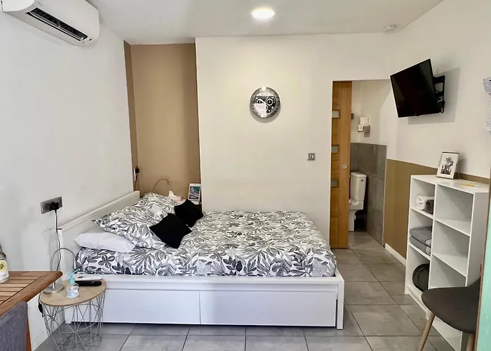 Hotel Studette de 17m2 avec parking privé gratuit Climatisation et petite cuisine Mentone